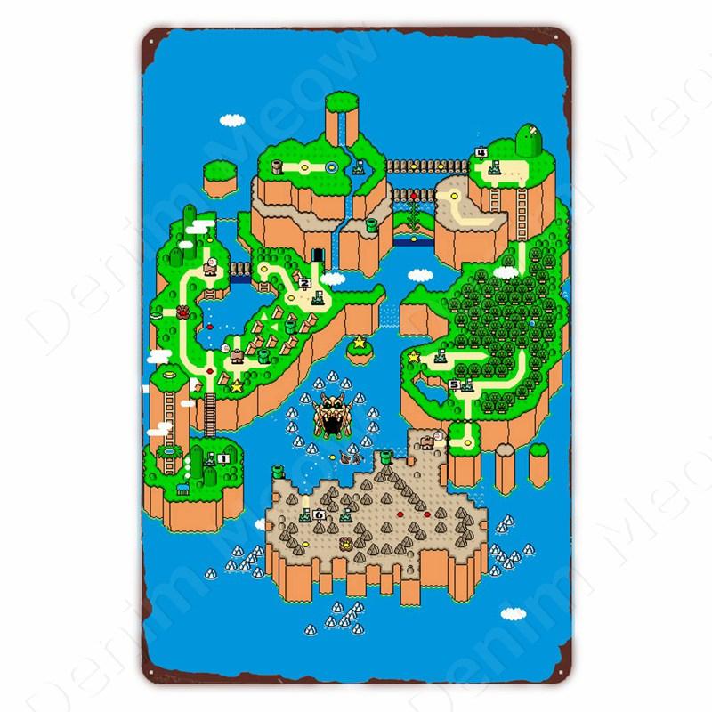 Klassieke Pixel Games Vintage Retro Metalen Tinnen Bord Oud Spellen Kunst Poster Ruimte Pixel Game Plaque voor Thuis Kamer Club Bar Muurdeco