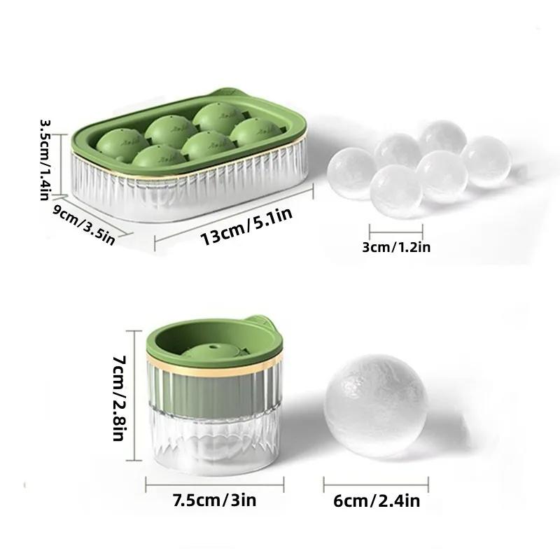 Bar Whiskey Round Ice Cube Maker Silicone Large Ball Shape Spherical Ice Cube Mould Machine Quick Freezer Kitchen Gadgets