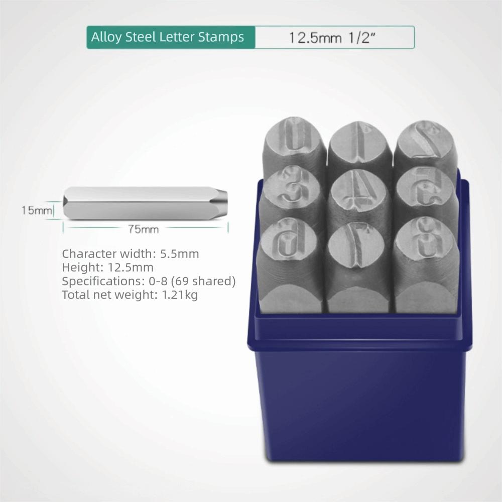 3-12.5 Mm Number Stamp With Plastic Case Metal Punch Stamping Tools Embossing Tools  Metal Working