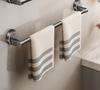 No-Drill Suction Cup Towel Rack: Wall-Mounted Bathroom Organizer with Single/Double Bars.