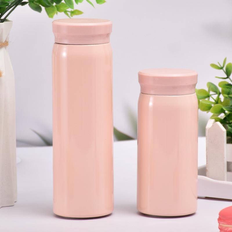 

200/320 мл Мини-термос из нержавеющей стали 304, термос, термос, переносная термокружка для кофе, бутылка для воды для девочек 180-200ml розовый