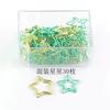 1set Green Cute Paper Clip Storage Long Paper Clip Ledger Decorative Bookmark Paper Clip Small