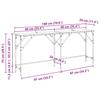 Console Table Black Oak Effect 180 X 30 X 75 Cm