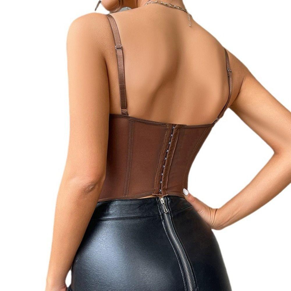 Transparent Lace Camisole Slim fit Suspender Vest Spicy Girl Style Lace Corset  Travel