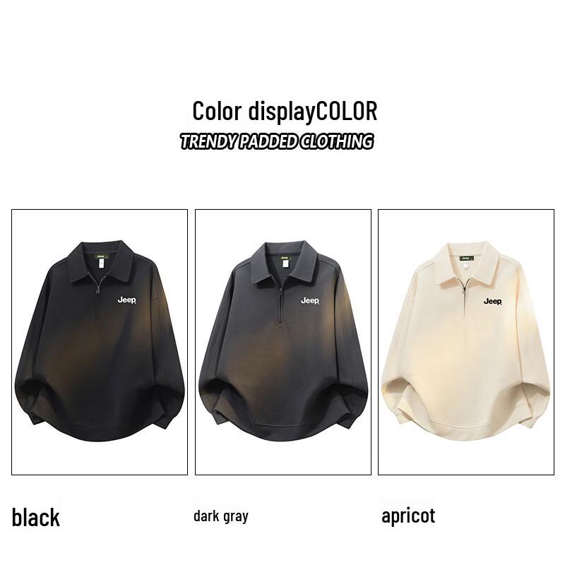 JEEP Men's Shirt Collar Sweatshirt