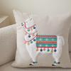 Double Sided Cute Llama Throw Pillow Cover Boho Alpaca Print Decorative Cushion Case For Sofa Couch Living Room Home Decor