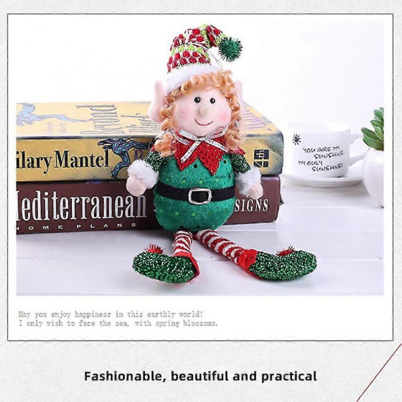Christmas Long-legged Elf Doll Lovely Christmas Elves Plush Toy Creative Christmas Desktop Decoration