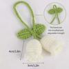 Crochet Flower Keychain Lily Of The Valley Orchid Pendants Car Hanging Decoration Wedding Gift for Guests Knitted Flower Gift