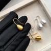 Niche Design Cold Wind and Water Drop Shape Simple Earrings Retro Brushed J Fine Throwing Fashionable Temperament Daily Earrings