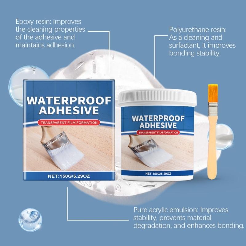 Large Capacity 150g Invisible Waterproof Sealant for Roofs and Wall Clear Coating Agent for Leak Prevention Designs