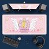 Kawaii Pink Deskmat Anime Card Captor Sakura Mousepad Xxl Office Carpet Large Gaming Accessories Laptop Computer Rubber Mice Pad