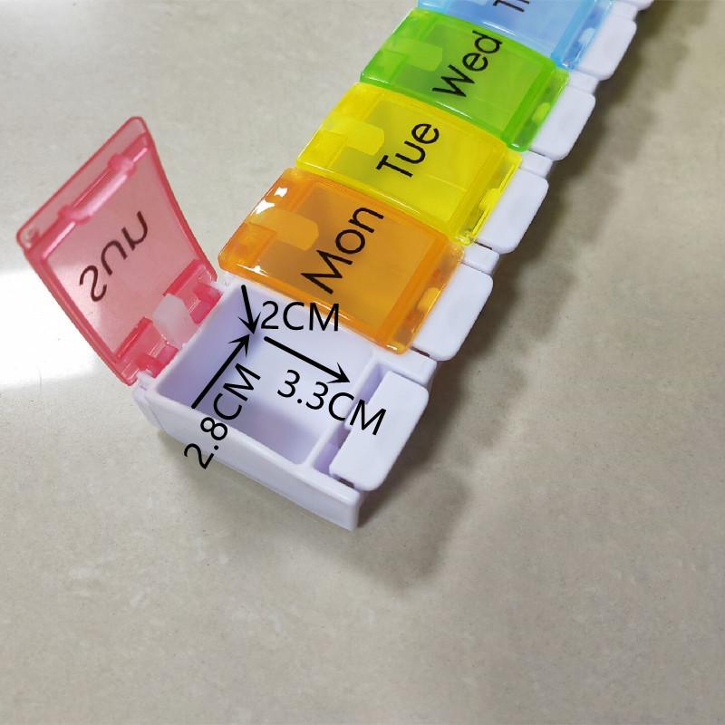 Przenośny 14-przegródkowy rozkładany organizer na leki na rano i wieczór - tygodniowe pudełko podróżne na leki