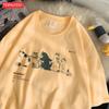 Summer Cotton WomenS TShirts Japanese Vintage Cats Printing Short Sleeve ONeck Breathable Loose Tops Casual Female Clothes