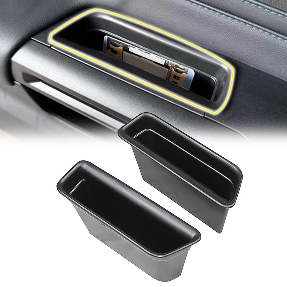 2PCS Door Side Storage Box Armrest Container Door Organizer Car Door Armrest Storage Box For Ford For Mustang 2024+