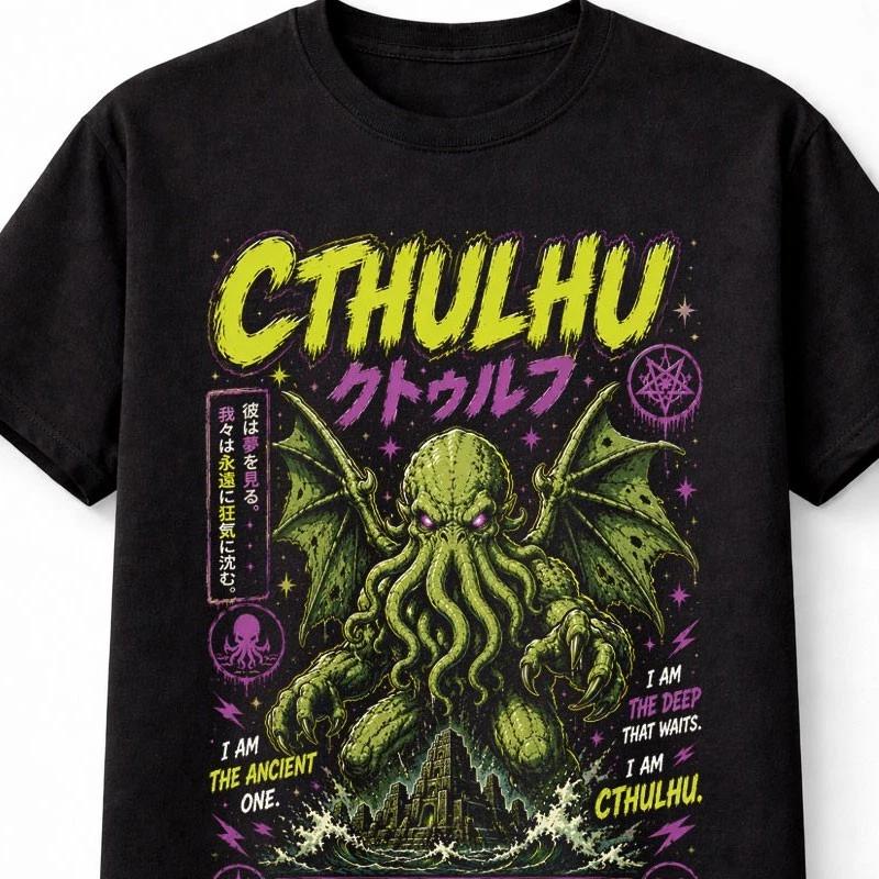 Cthulhu Ancient One Lovecraft Horror Monster Graphic Unisex TShirt S