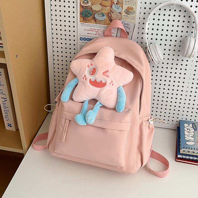 

Cute cartoon star schoolbag female new high value college style children primary school students class travel backpack