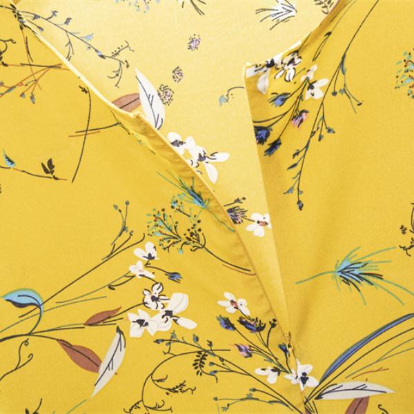 Jaro Léto Volné šifonové šaty Móda Dámské S plným rukávem Potištěné Květinové Ležérní Dlouhé šaty Ženy Maxi šaty Vestido