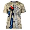Hot Fashion Mecha Clocl Mazinger Z 3D Print O-Neck T-shirts Men/Women Casual Short Sleeve Fashion Cosplay Tshirt Unisex Clothing