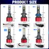 2 adet H7 Led H4 H1 H11 HB4 HB3 9005 9006 9004 9007 9008 H13 9012 Hir2 lamba araba kafa lambası ampulleri 60000LM 60W otomatik Turbo H3 LED 880 881 5202 CSP sis lambası