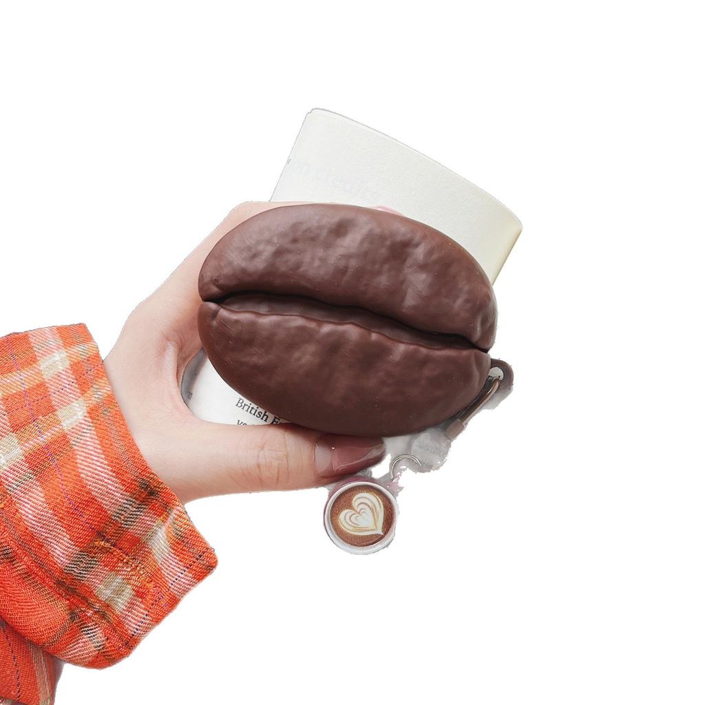 Creative coffee bean earphone case for AirPods Pro bluetooth airpods4 second/third generation apple case personality