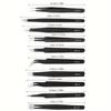 9/10/11Pcs Stainless Steel Antistatic Tweezers Anti-Static Electronic Tweezers  Mobile Phone Repair