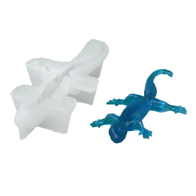 Animal Candle Mold Lizards Shaped Candle Silicone Mold for Candle Soap Plaster Home Decor, Non Stick Easy to Demold
