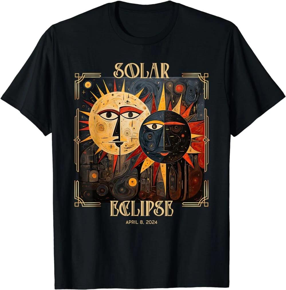 Art Solar Eclipse Shirt 2024 Sun Totality April 8th America T-Shirt, Unisex Tee XS