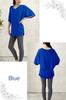 VEROMAN Yoga Loose Short Dolman Flattering Top, Fit, Sleeve, Sleeve, Fit, ppi-ssd034 (Blue, XL)