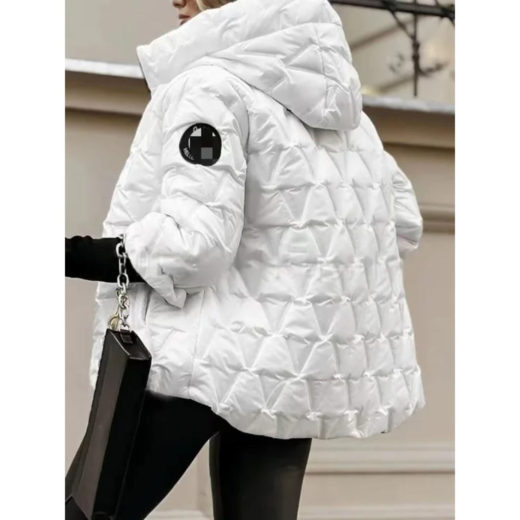 Oversized Hooded Jacket for Women with Pockets and Zipper Long Sleeve Loose Coat Street Fashion Outerwear