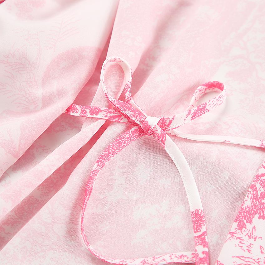 Весенние женские удобные синие мягкие шорты с длинными рукавами с принтом — фото 12