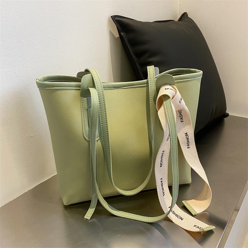 Large Capacity Women's Bag 2022 Spring New Fashion Trend Color Block Tote Bag Casual Shoulder Bag