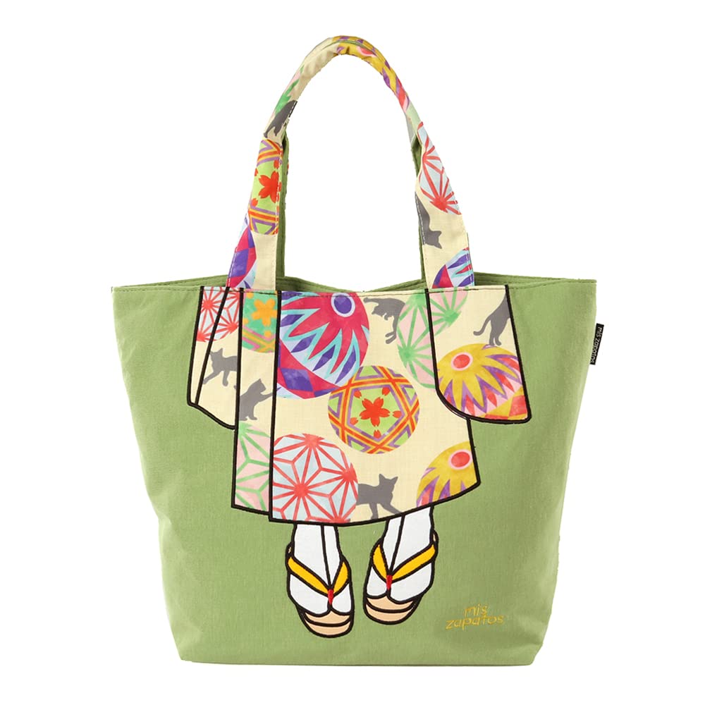 

Сумка-тоут Кимоно Сумка-тоут B4 Размер Зеленый [Миссапат] B-7299 B-7299GRN