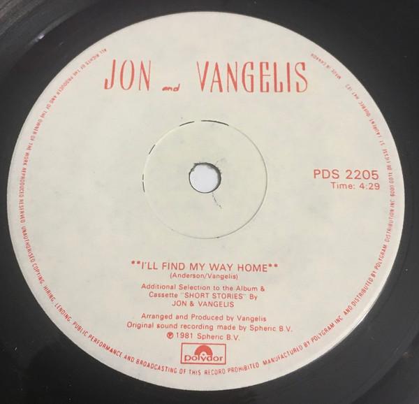 

7inch Record JON VANGELIS Ill Find My Way Home PDS2205 Polydor 1981 Canada Dance Electronica Used