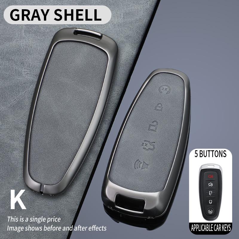 Ford Edge 11/12 Key Cover: Metal Shell with Buckle for Car Keys