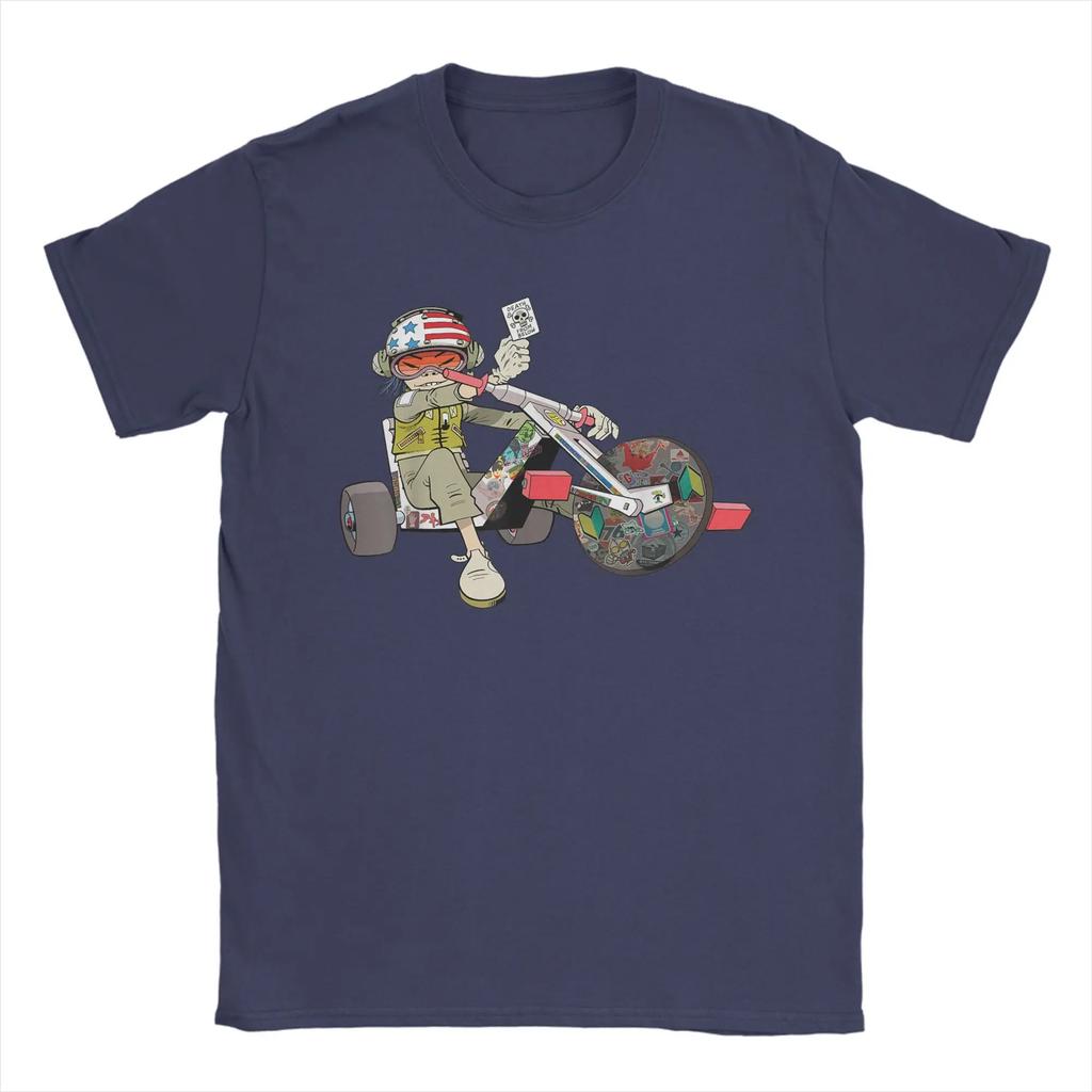 Gorillaz Unisexs Noodles Trike Tshirt Unisex Creative 100 Cotton Tees Round Collar Short Sleeve T Shirt Plus Size Tops