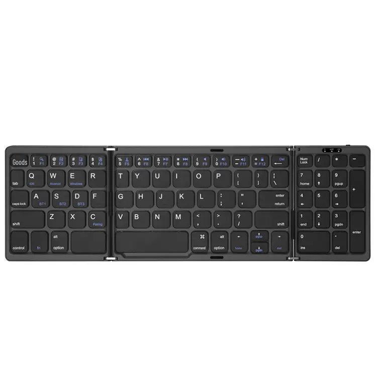 

New Ultra-Thin Foldable Wireless Bluetooth Keyboard for Tablets, Mobile Phones, Notebooks, and Office Use