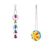 5/6Pcs Bird Cage Toys For Parrots Chewable Hanging Wooden Beads Ball Bell Toys