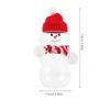 Empty Plastic Juice Bottles with Caps, Designed Cute Snowman Shape. These Reusable Clear Drink Containers Come with Mini Scarves