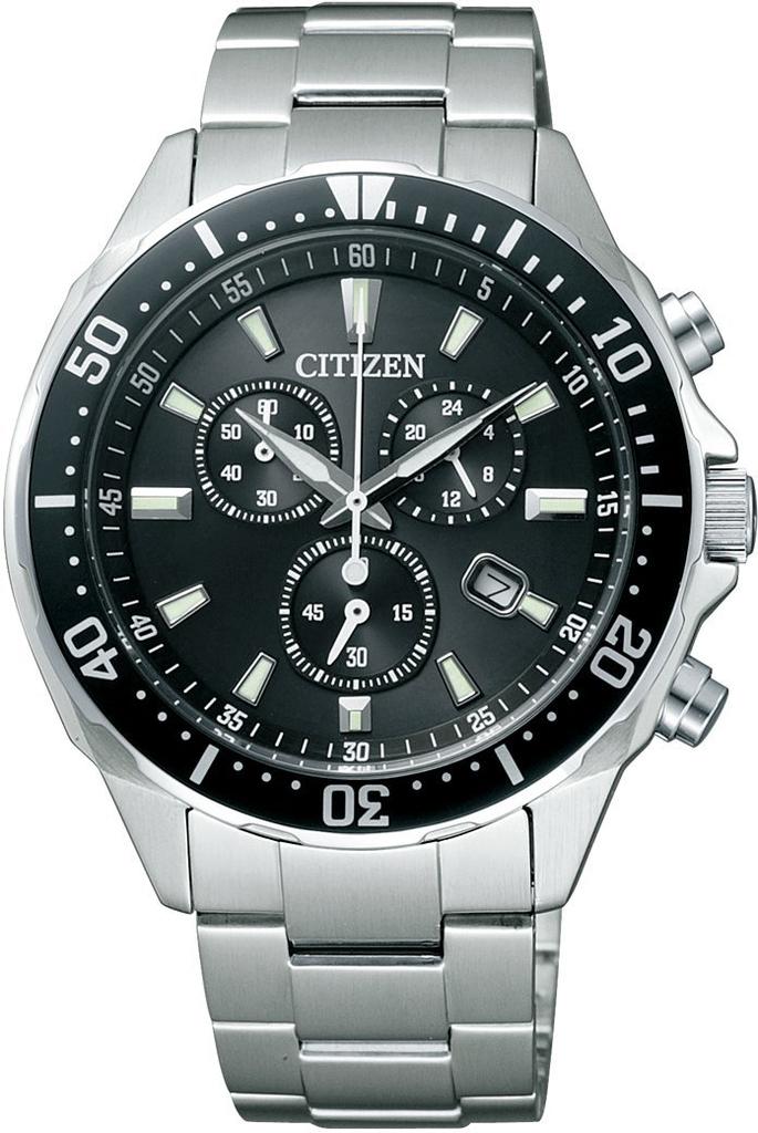 Citizen Collection Eco-Drive Chronograf VO10-6771F 40,6 mm (Černý ciferník / Náramek z nerezové oceli) Pánské hodinky