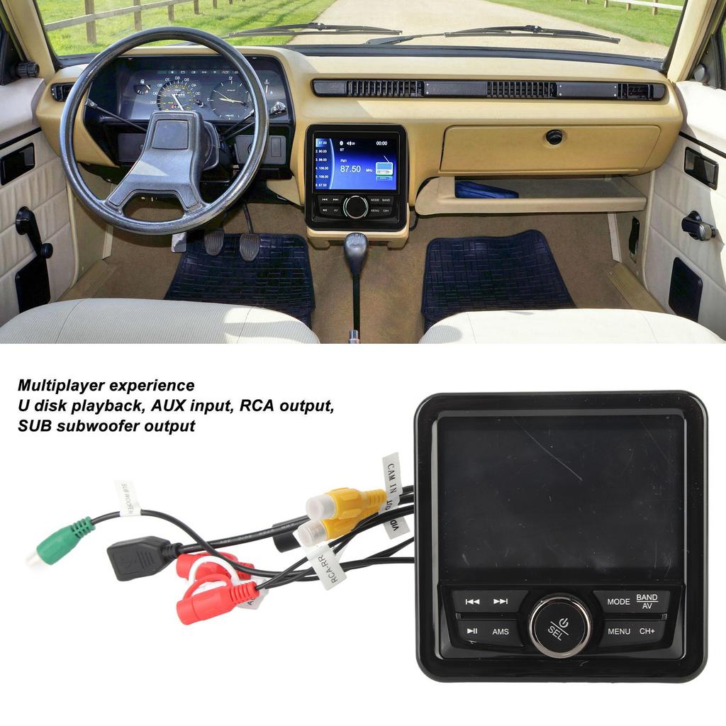 Marine Radio Stereo Waterproof AUX Input  SUB Output Anti Interference Bluetooth Media Receiver for Yachts Vehicles Trucks