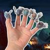6Pcs Monster Horror Zombie Finger Puppets Cover Mini Ghost Head Zombie Story Time Joke Novelty Toy Halloween Party Decoration
