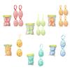 Easter Eggs Foam Colored Pattern Eggs Easter Decoration Imitation Eggs Hangings Pendant Ornaments 2/4PCS/SET