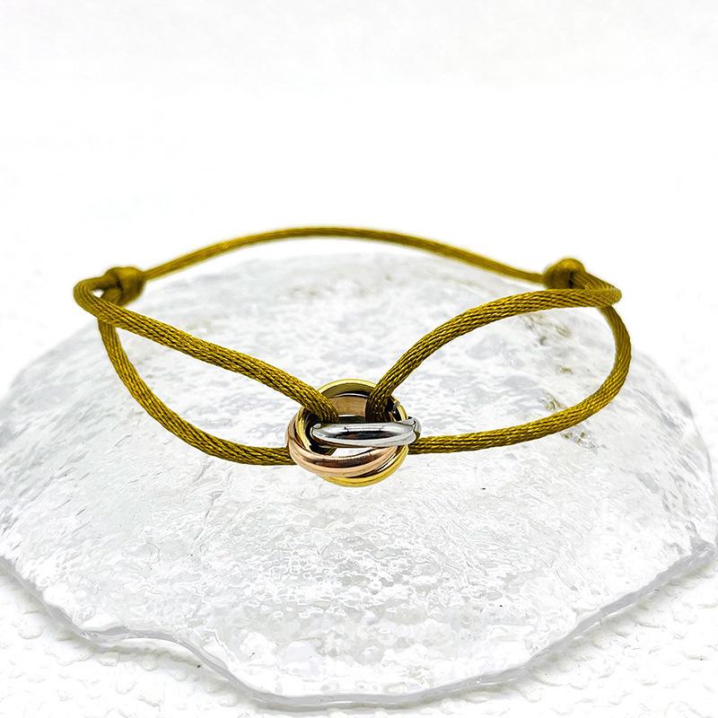 Simple Retro Lucky Woven Rope Bracelet For Women Men Temperament Trendy Luxury Circles Bangles Jewelry Accessories Gifts