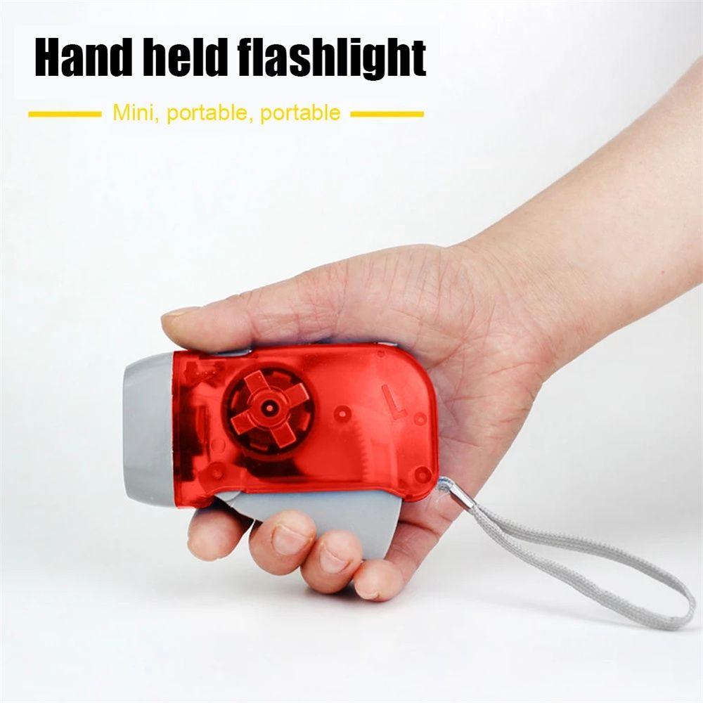 Camping Light Dynamo Crank Wind Up Flashlight Electric Torch Hand Press Flashlight Camping Lamp