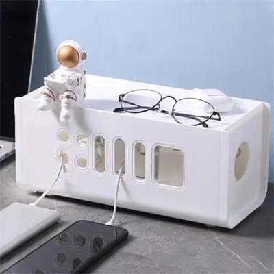 Cable Storage Box Living Room Safety Network Line Storage Bin Household Desktop Socket Wire Storage Box Power Board Socket Case