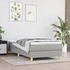 Exclusive House - Slatted Bed Base with Mattress Light Grey 80x200 Cm Fabric