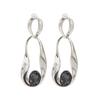 Salircon Punk Hyperbole Irregular Hollow Geometric Rhinestone Pendant Earrings for Women Creative Piercing Drop Earring Jewelry