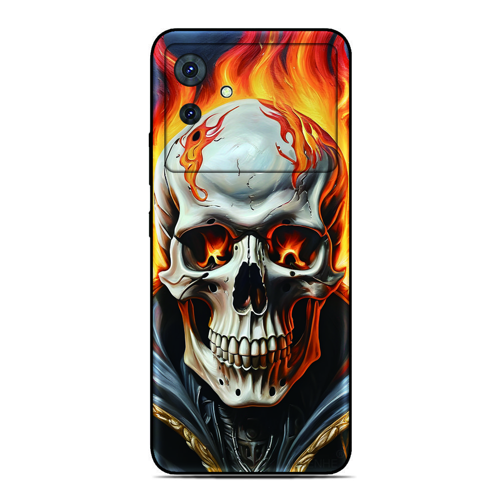 

Flame Skull Phone Case For Sony Xperia 1 VIII 10 VII 5 VI V IV III II XZ5 XZ4 XZ3 XZ2 XA1 XA2 Ultra L3 3 4 6 7 8 Back Cover Xperia 1 V 2023