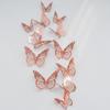Rose Gold 3D Butterfly Oranments Valentine's Day Decor for Home Romantic Wedding Birthday Party Bride To Be Bridal Shower Favor