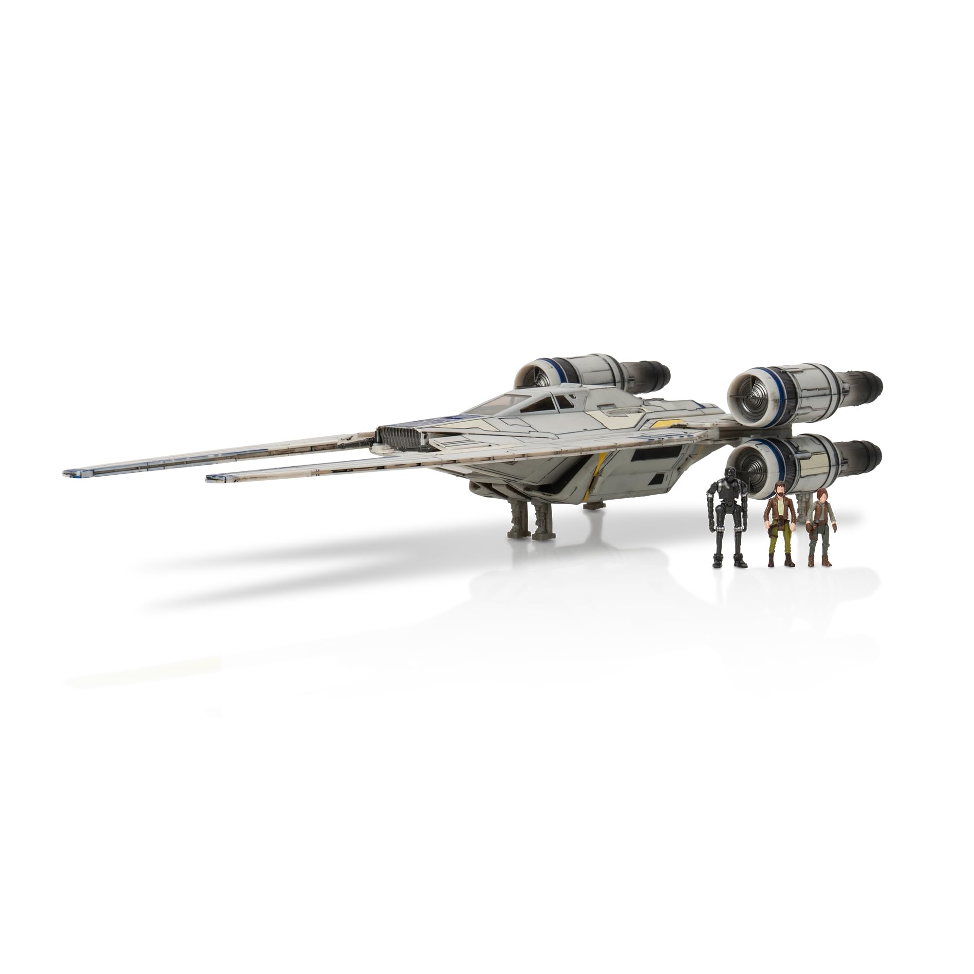 

STAR WARS Micro Galaxy Squadron U-Wing Starfighter - 12-Inch Vehicle with Foldout Wings, Troop Bay, Sniper Gun, and Three 1-Inch Micro Figure Accessor